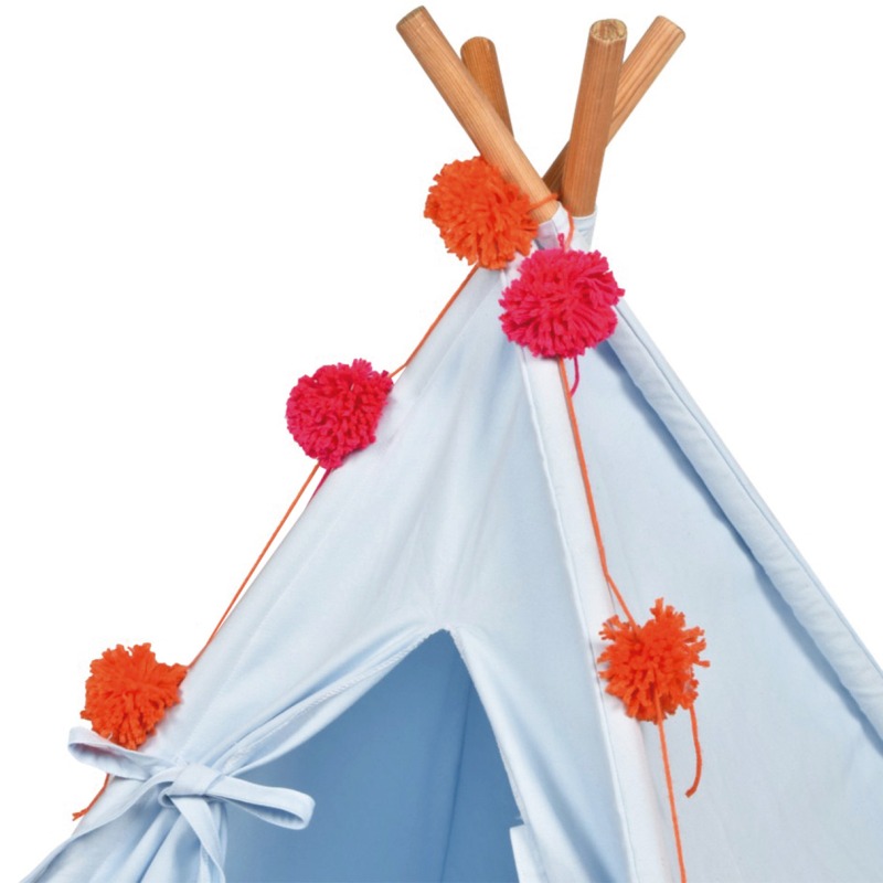 Tipi (teepee) Azul para perro pequeno y mediano marca El Rebozo de Dolce