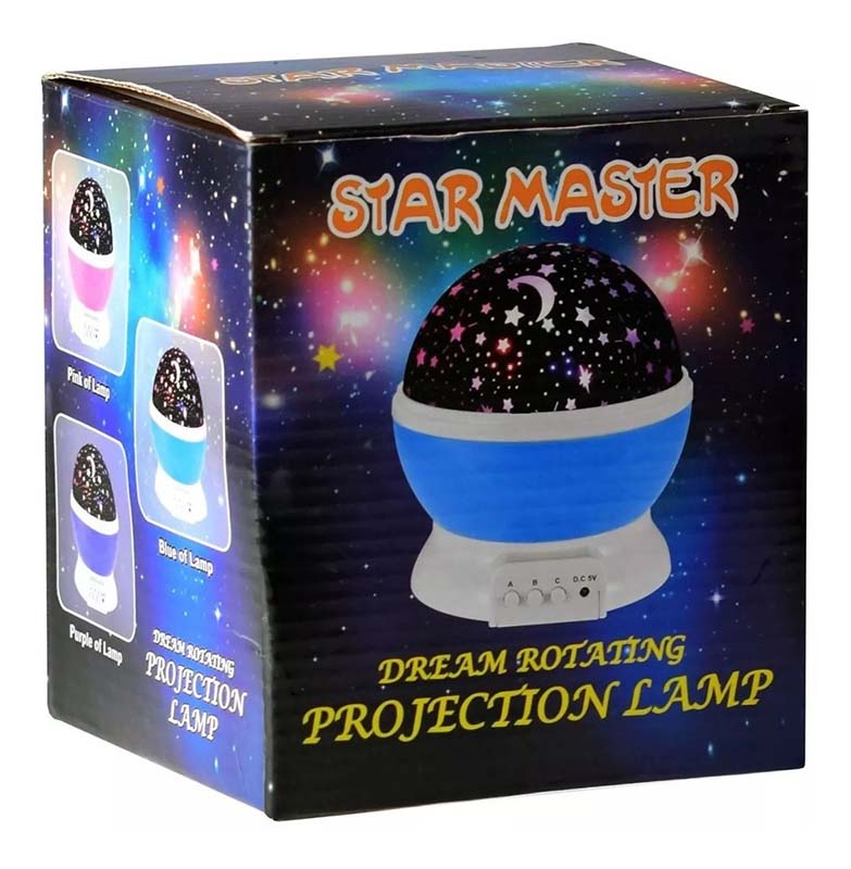 Proyector Lampara Lunas Y Estrellas Para Ninos,color morada
