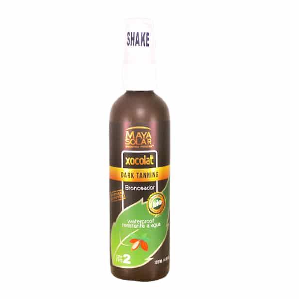 Bronceador Biodegradable Xocolatl Maya Solar con atomizador, 120 ml.
