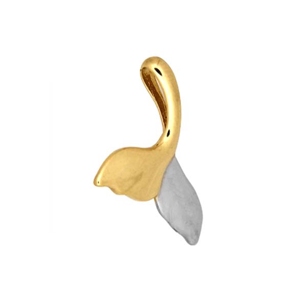 Dije de Diseño Cola de Ballena con Acabado Pulido en Oro Amarillo de 14 K + Obsequio