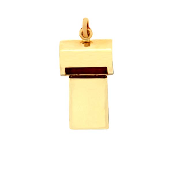 Dije de Silbato en Oro Amarillo de 14 K + Obsequio