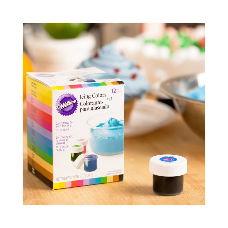 12 Colorantes Alimentarios En Gel Wilton Para Glaseado Icing