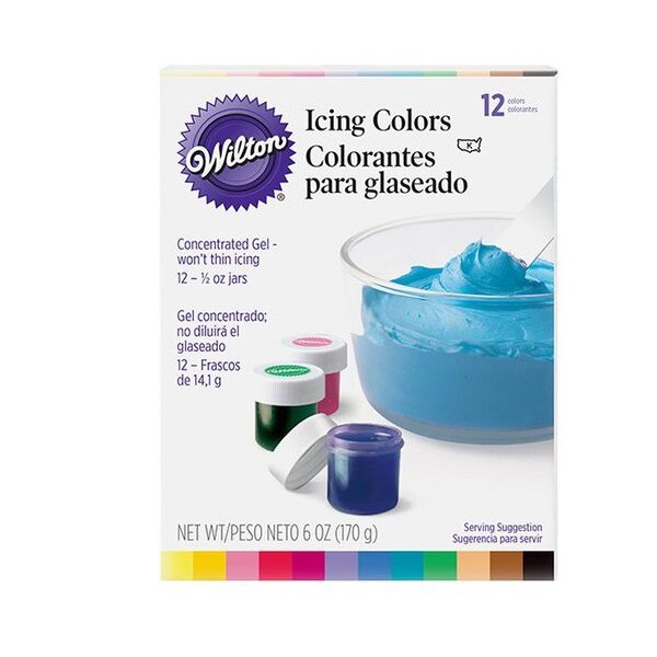 12 Colorantes Alimentarios En Gel Wilton Para Glaseado Icing