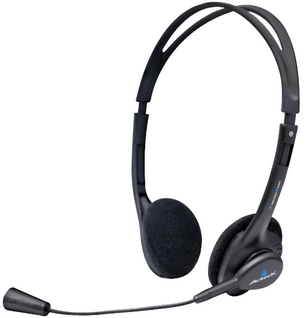 Acteck Audífonos Con Micrófono Am-370, Alámbrico, 1.8 Metros, 3.5Mm, Negro