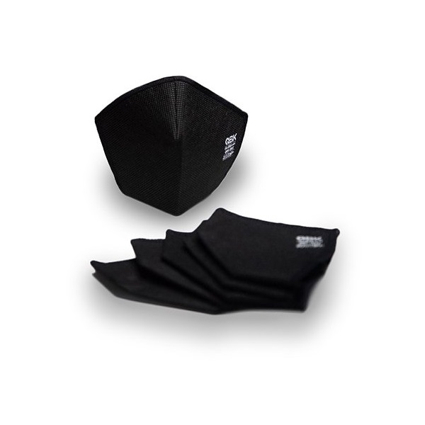 Paquete De 10 Cubrebocas Lavables, Qbk Grado N95, con ajuste en la cabeza - Negro