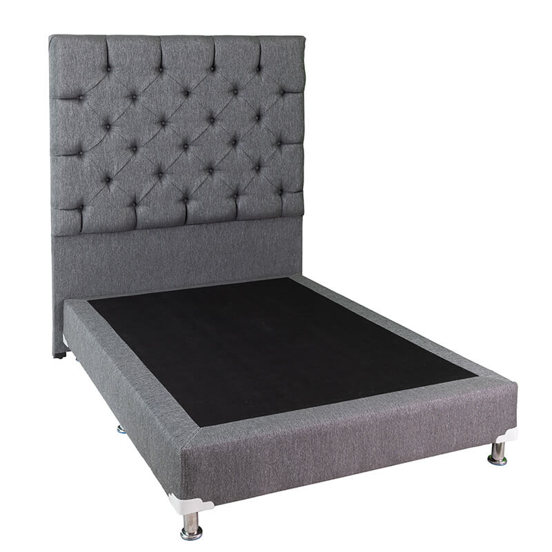 Cabecera Matrimonial Gris Capri + Box Dicasa