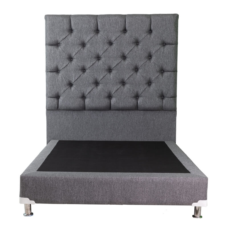 Cabecera Matrimonial Gris Capri + Box Dicasa