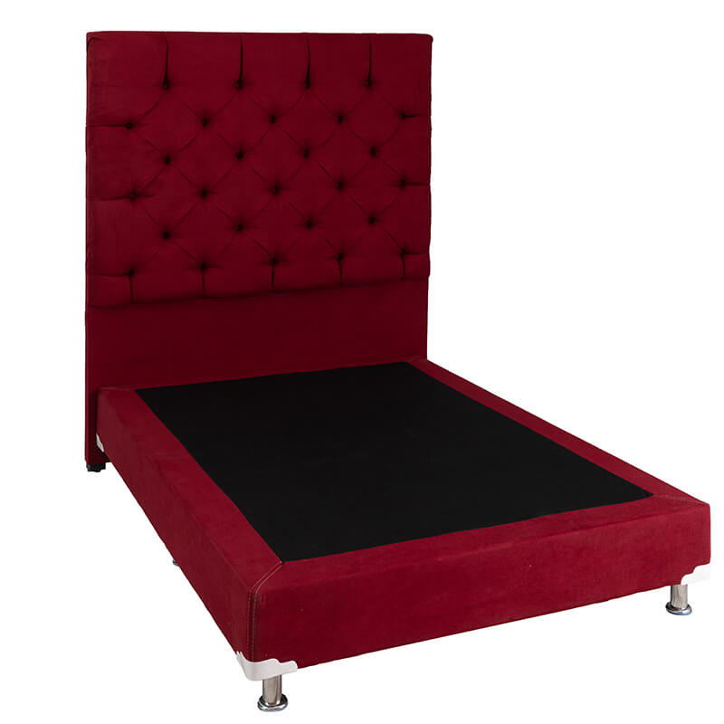 Cabecera King Size Roja Capri + Box Dicasa