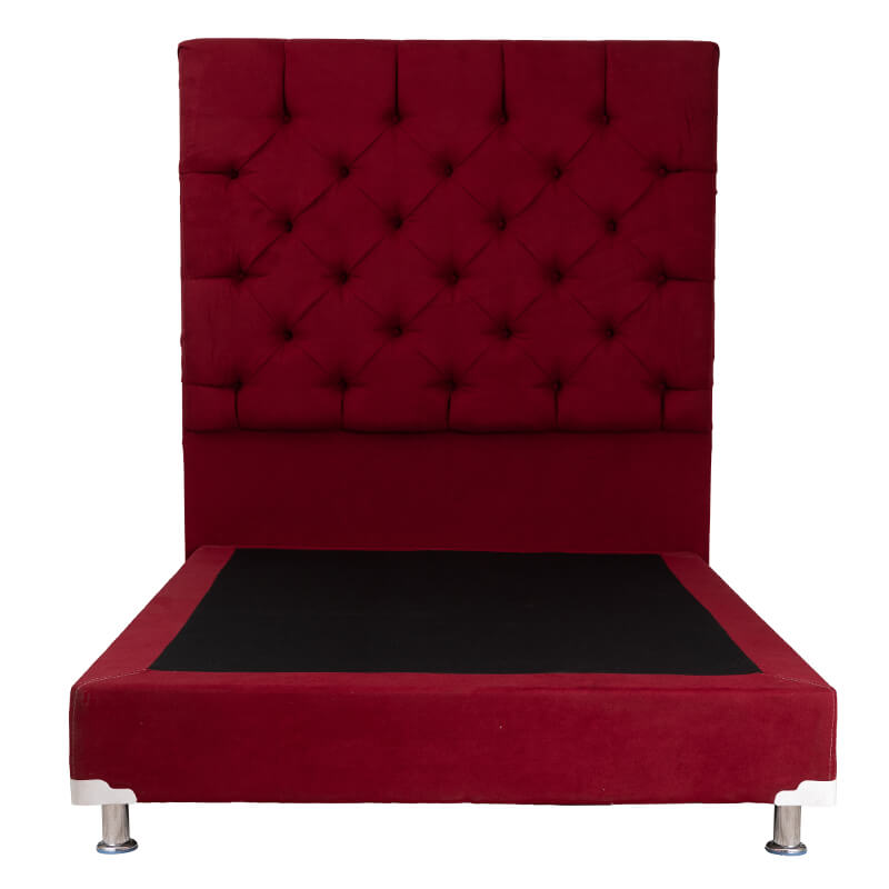 Cabecera King Size Roja Capri + Box Dicasa
