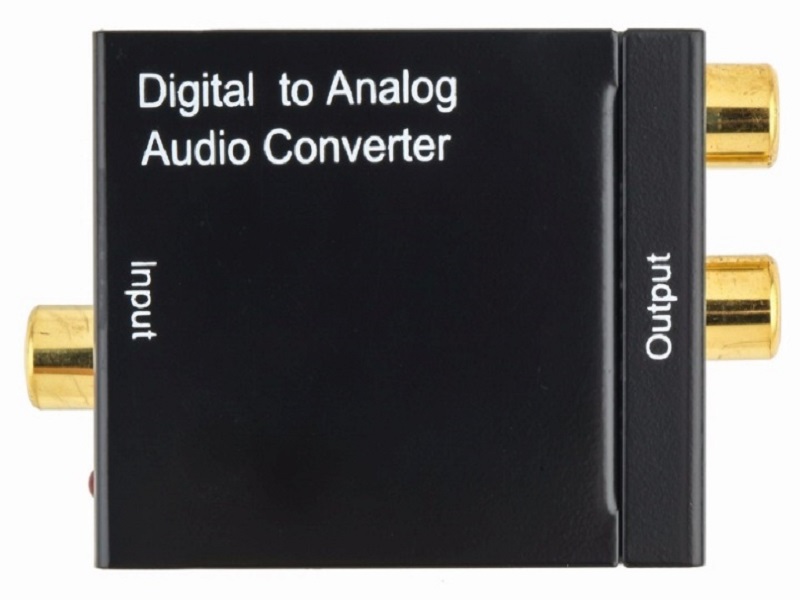 Convertidor de audio digital a analgo con cable optico