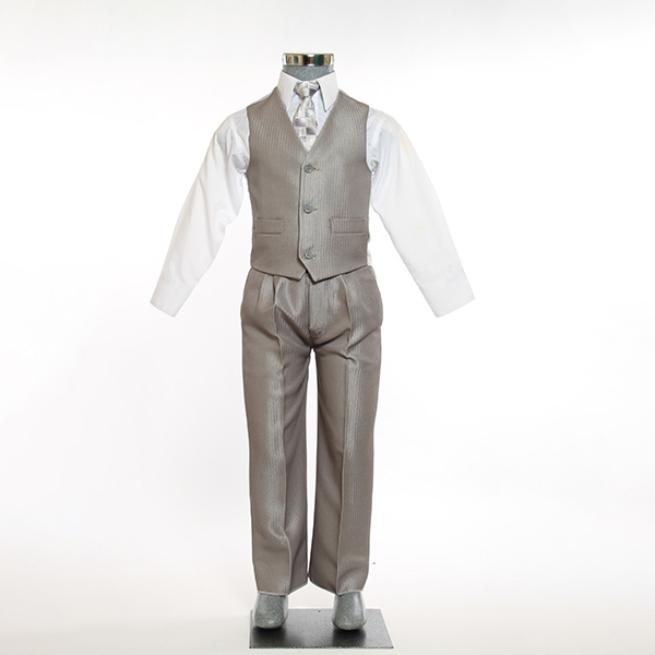 Traje de Niño Tres Piezas Color Gris 2 a 18 Años