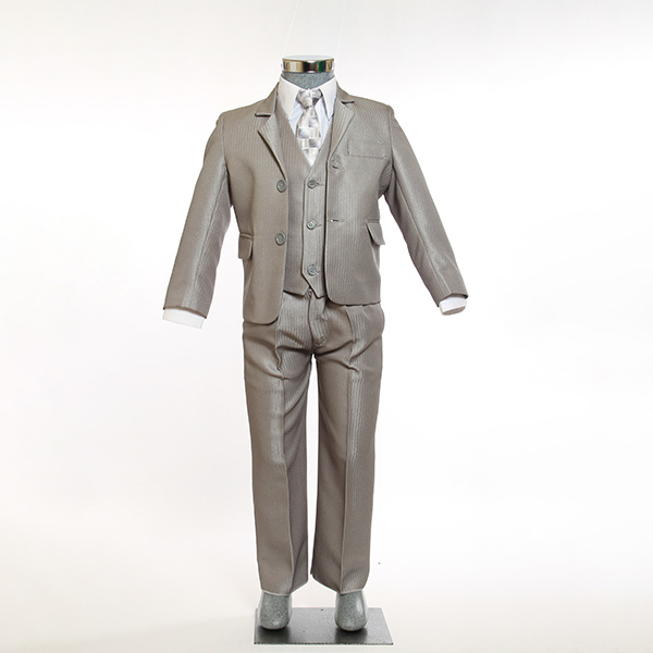 Traje de Niño Tres Piezas Color Gris 2 a 18 Años