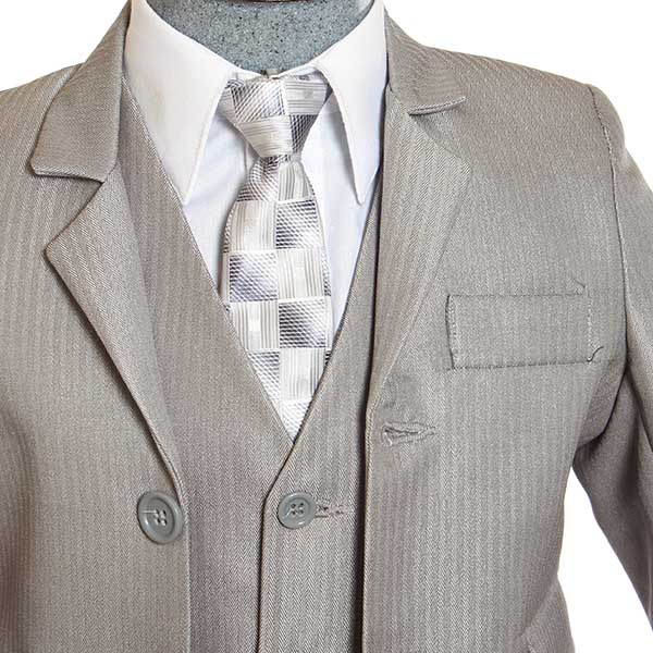 Traje de Niño Tres Piezas Color Gris 2 a 18 Años