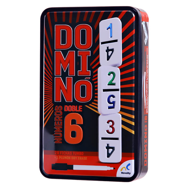 Dominó Doble 6 con números Tin