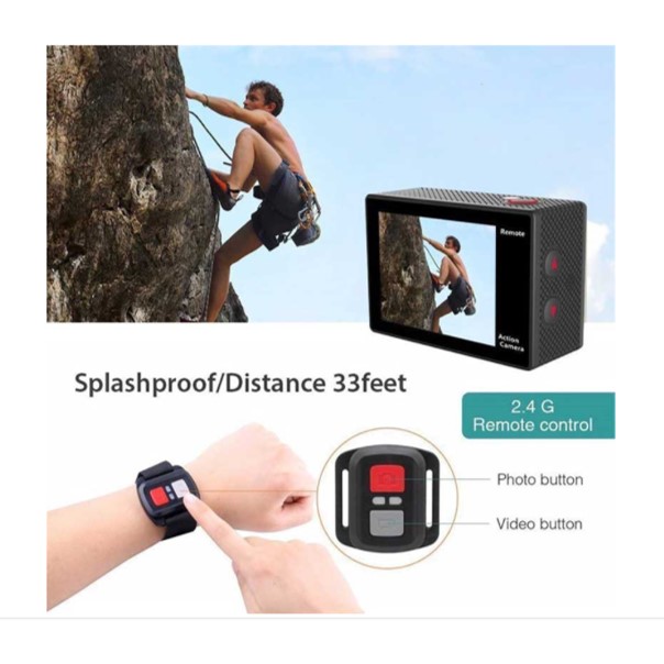 Camara Deportiva de Acción Eken H9R con 3 Baterías de Regalo