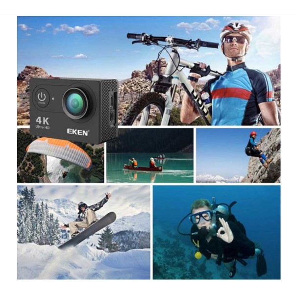 Camara Deportiva de Acción Eken H9R con 3 Baterías de Regalo