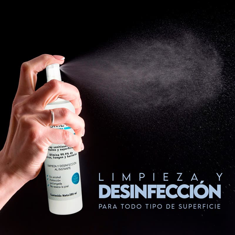 Cosmetec Spray Solución Desinfectante Sanitizante Para Manos y Superficies 3 piezas