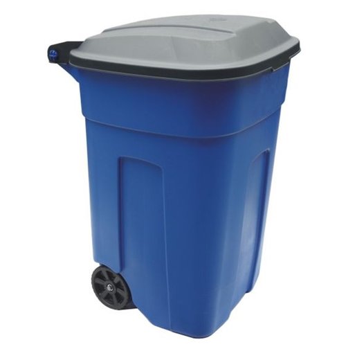 Contenedor de basura 135 litros con tapa y llantas Kartell