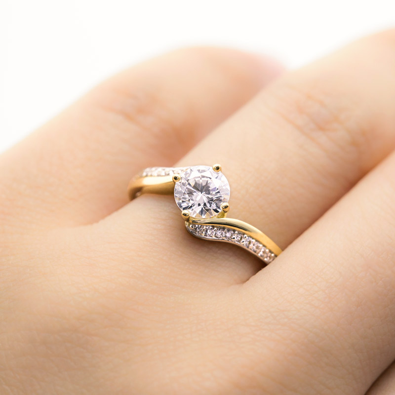 ANILLO DE COMPROMISO MARBELLA ORO 10K ABBA JOYAS