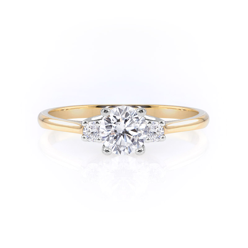 ANILLO DE COMPROMISO 10K ORO AMARILLO CON PIEDRA TRELIS ABBA JOYAS