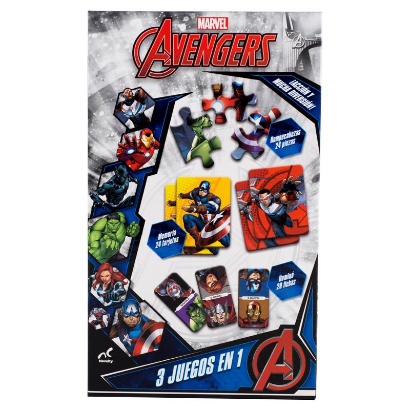 Set de Juegos 3 en 1 para Niños de Avengers Novelty