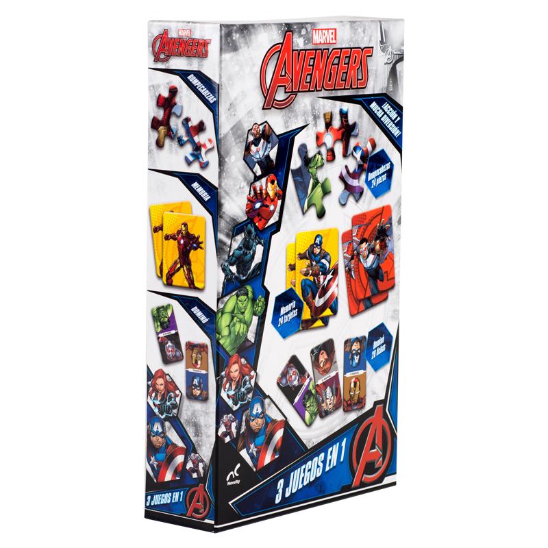 Set de Juegos 3 en 1 para Niños de Avengers Novelty
