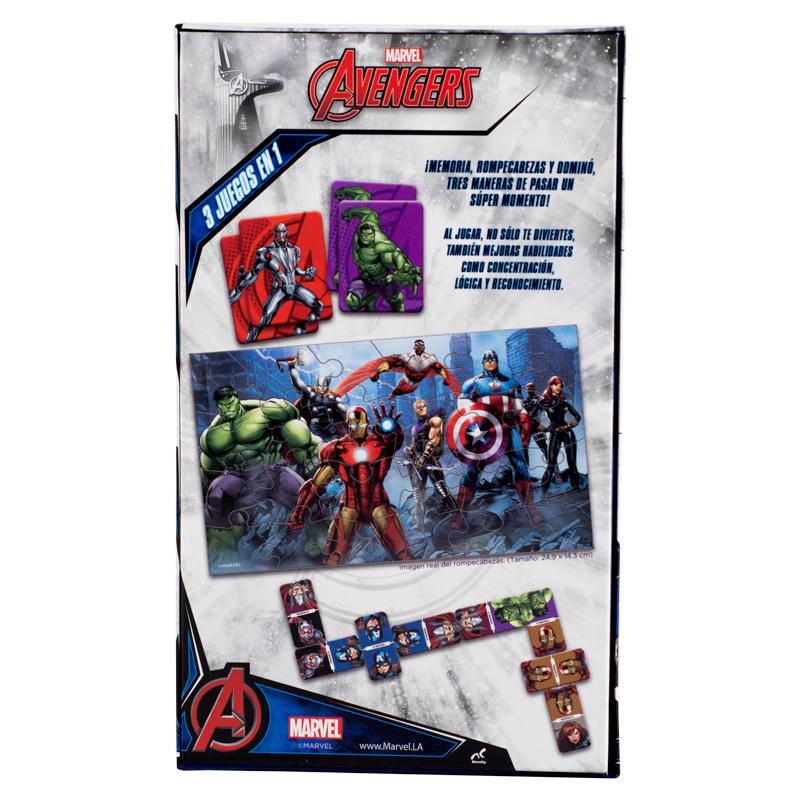 Set de Juegos 3 en 1 para Niños de Avengers Novelty