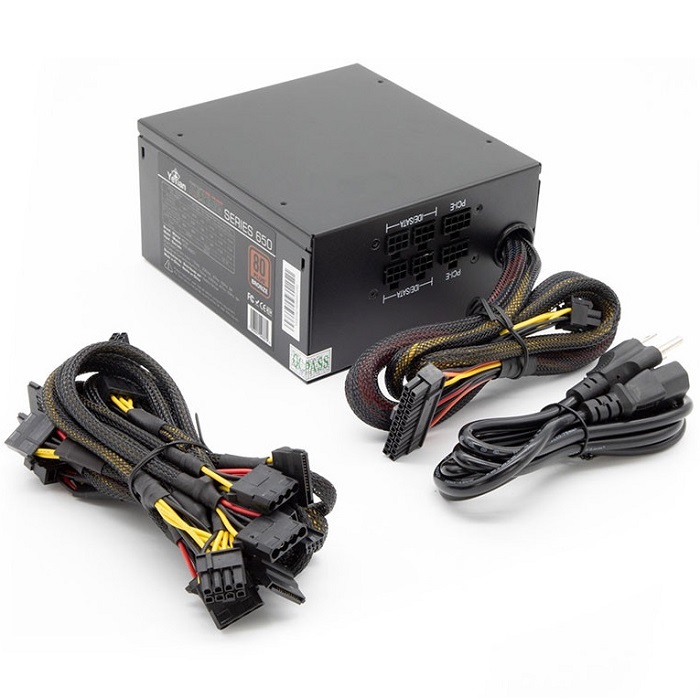 Fuente De Poder YeYian Raiden Serie 650 650W 80 Plus BRONZE Modular FR-46201
