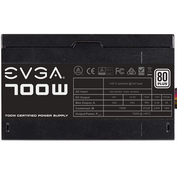 Fuente De Poder EVGA 700W 80 Plus 100-W1-0700-K1.