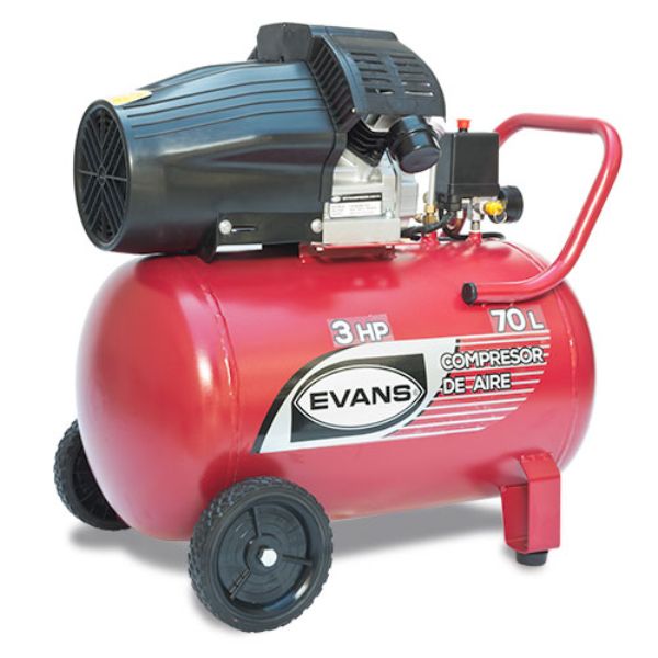 Compresor coaxial lubricado Evans 3 HP 70 litros 116 PSI