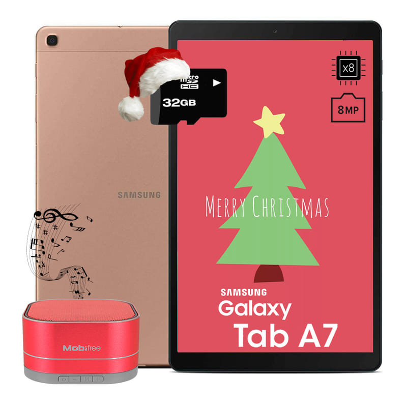 Tablet Samsung Tab A7 32gb Sm-t500 Dorado + Bocina + Microsd 32gb