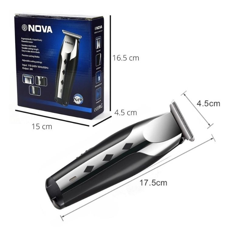 Máquina de Afeitar para Hombre, LBP, Nova, Rasuradora Eléctrica, Inalámbrica, 17.5cm (6.8in) -Negro