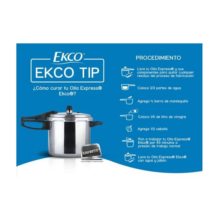 Olla De Presión Ekco 66130 6 Litros 5 Sistemas De Seguridad
