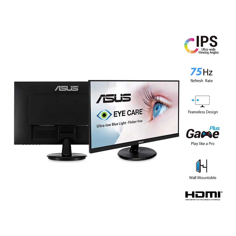 MONITOR ASUS VA24DQ 23.8" 4MS 75HZ FLAT VGA HDMI DP VA24DQ