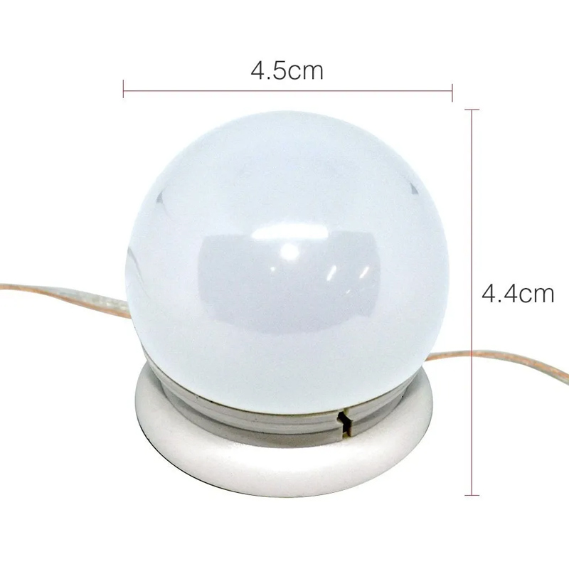 Focos Espejo Maquillaje Tocador 10 Luces Led Luz Hollywood Intensidad Regulable