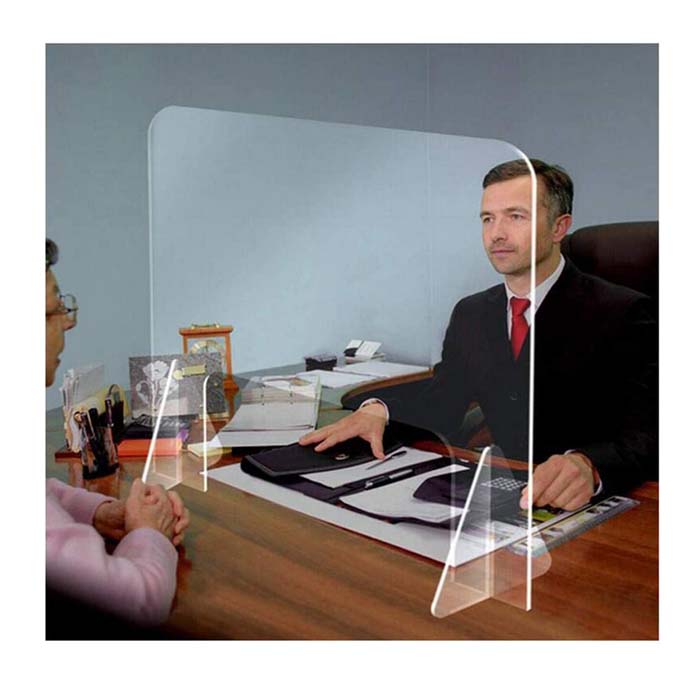 Mampara de acrilico anticontagio medida 80 x 60 cm acrilico 3 mm transparente 