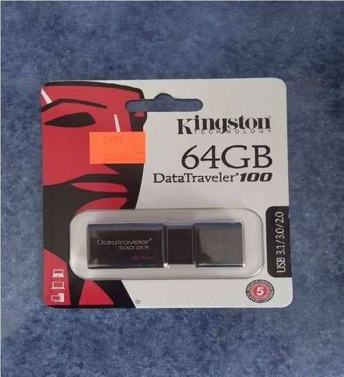 Memoria USB Kingston DataTraveler 100 G3 64gb USB 3.0 Negro