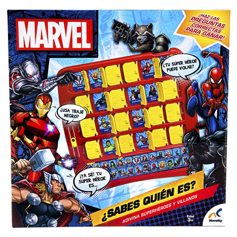 Juego de Mesa ¿ Sabes Quién Es? de Marvel Novelty