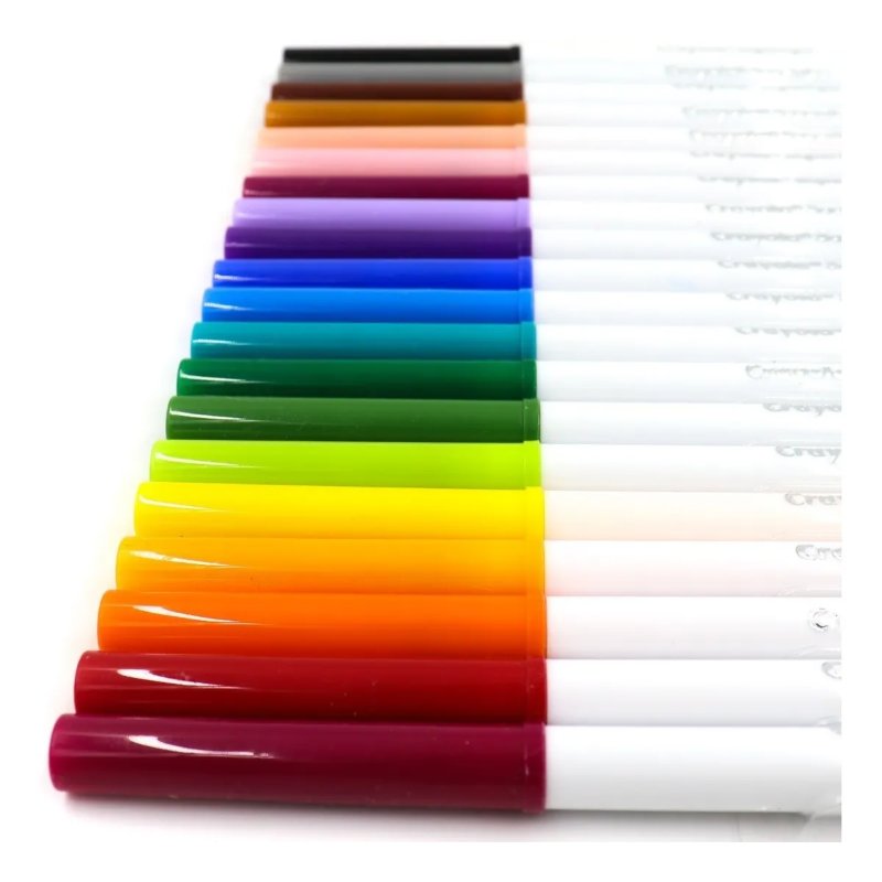 20 Plumones Crayola Marcadores Delgados Lavables Super Tips