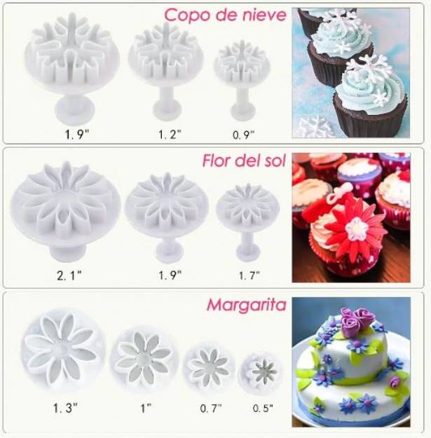 Kit Moldes Cortantes Y Herramientas Para Fondant 100 Piezas