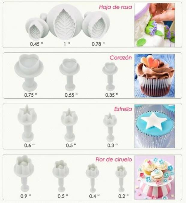 Kit Moldes Cortantes Y Herramientas Para Fondant 100 Piezas