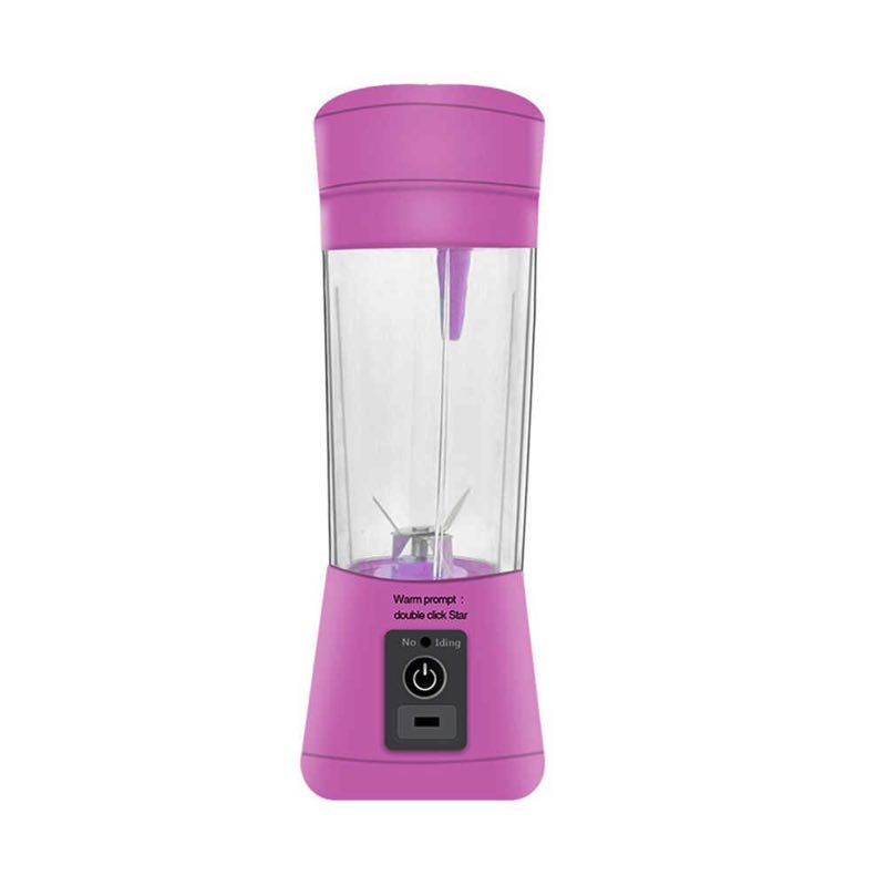 Mini Licuadora Portátil Recargable Usb Juice Blender 380 ml morada