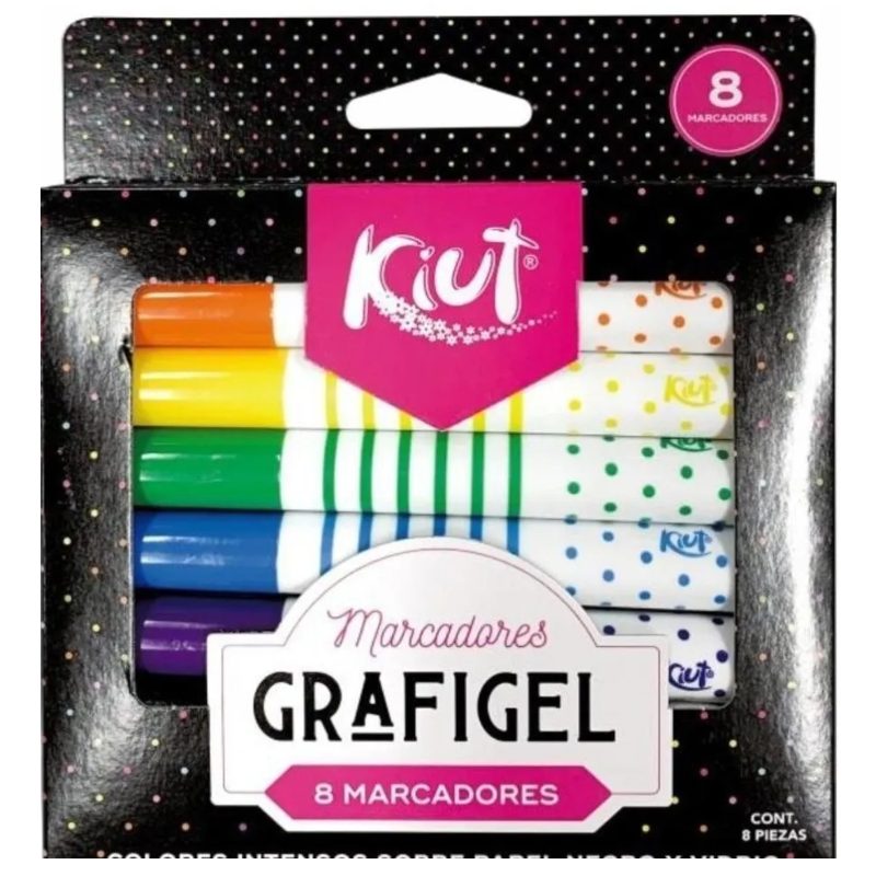 Kiut Lavables + Marcadores Grafigel -20 Piezas
