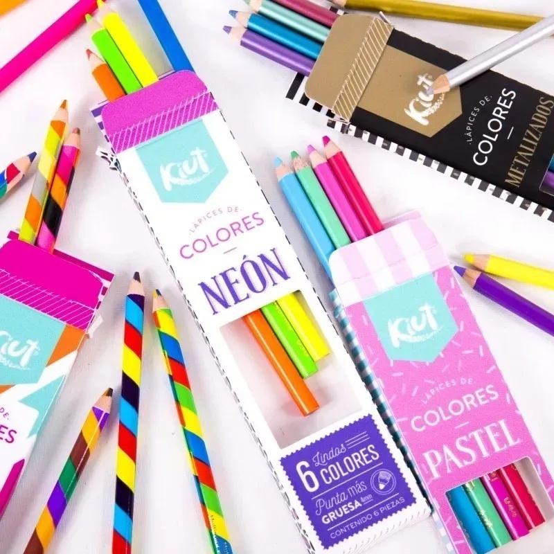 Colección Colores Kiut 24 Piezas -pastel, Neón, Multi, Metal