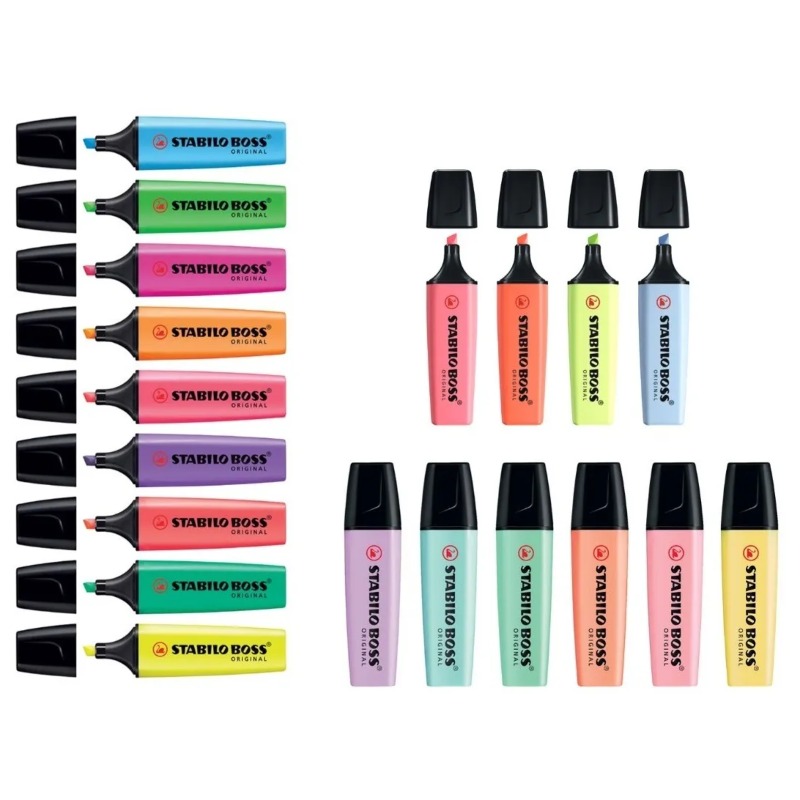 Stabilo Boss Colección Completa Pastel Y Neón 19p Marcatexos