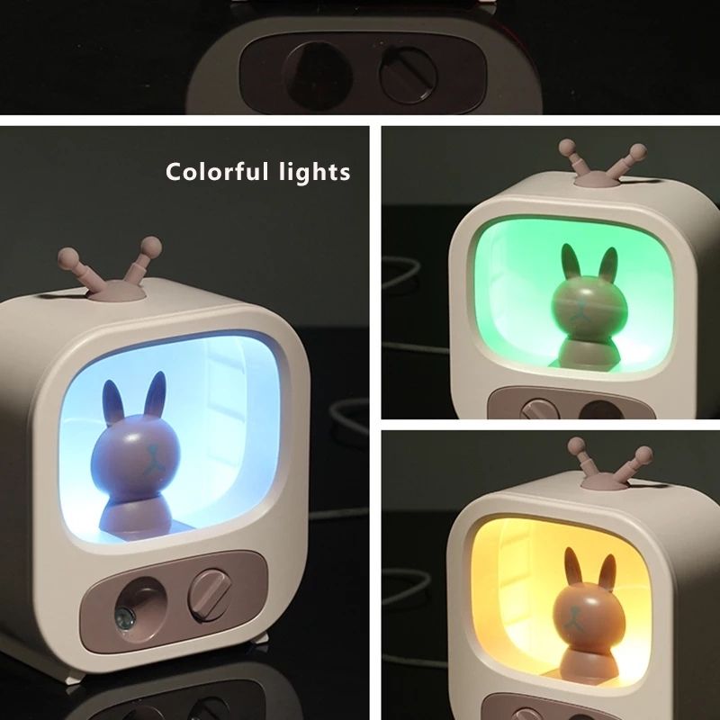 Humidificador Televisión con Osito, LBP, Aromatizante, Difusor de Aceites, 14cm(5.5in) -Rosa