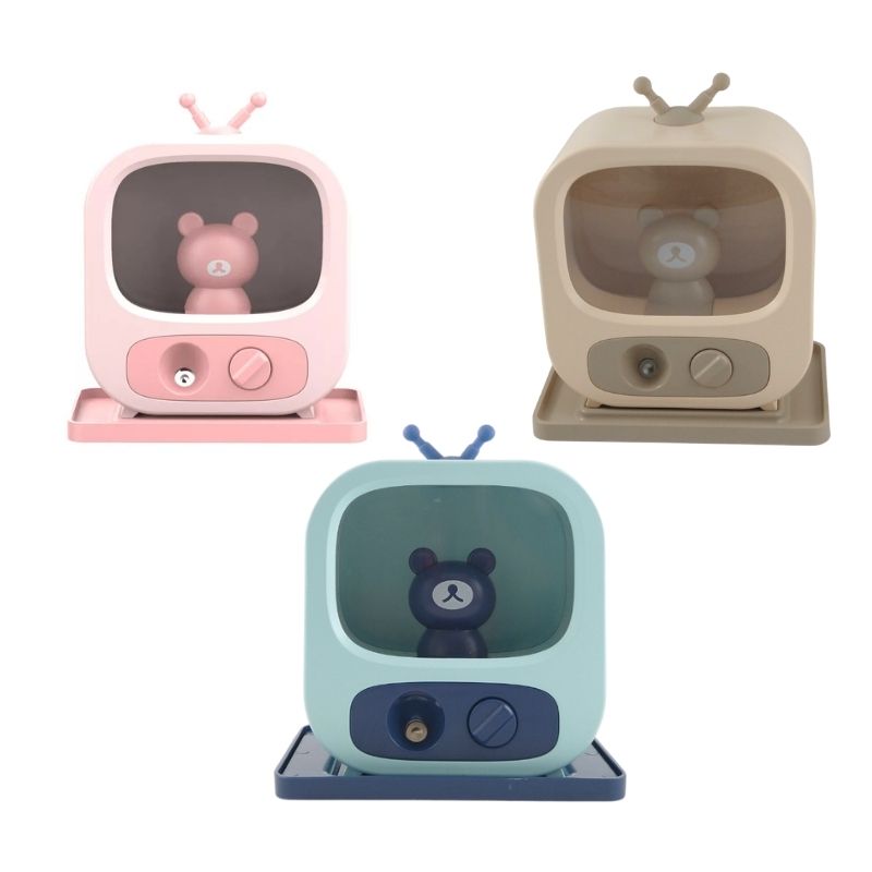 Humidificador Televisión con Osito, LBP, Aromatizante, Difusor de Aceites, 14cm(5.5in) -Azul