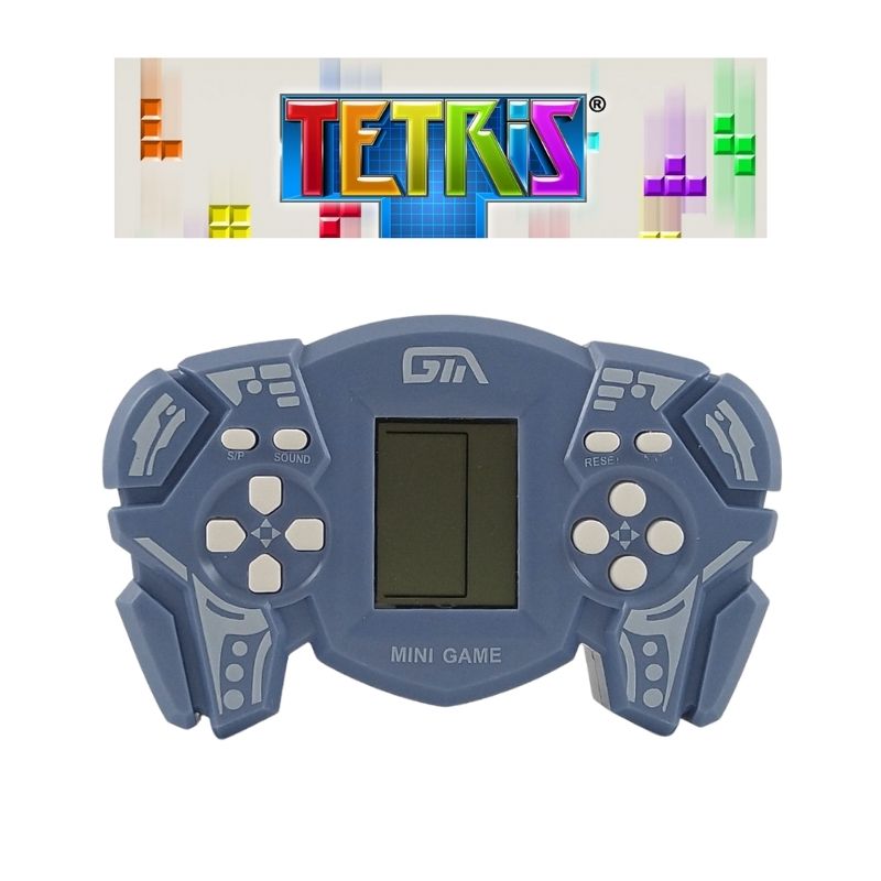 Mini Juego de Consola Tetris para Niños, LBP, Videojuego Portátil, 12cm(4.7in) -Azul