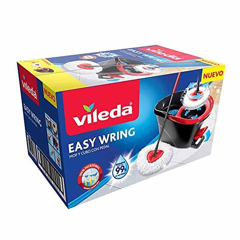 Set Limpieza Vileda Easy Wring & Clean Mop Trapeador con  Cubo con Pedal