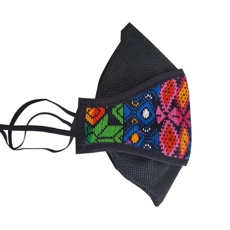 PAQUETE DE 2 CUBREBOCAS ARTESANALES DE MOLA TELA COLOMBIANA